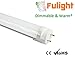 Fulight Type B & Dimmable Warm T8 LED Tube Light -2FT 9W (18W Equivalent), Warm White 3000-3500K, F17T8, F18T8, F20T10, F20T12/WW, Double-End Powered, Milky Cover, 110/120V AC (Not a Plug-and-Play)