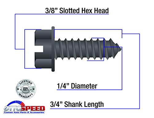 3 Black+License+Plate+Screws+Fastener