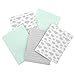 Gerber Boys and Girls Newborn Infant Baby Toddler Nursery 100% Cotton Flannel Receiving Swaddle Blanket, Green, 5-Pack