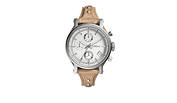 Leather Quartz Chronograph Watch 