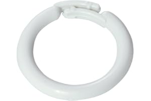 HOME SEWING DEPOT White Plastic Split Rings for Shades & Valances, Large, 25/pkg