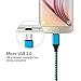 Android Charger Cable, FiveBox 3-Pack 6ft Micro USB Cable Cord Braided Fast Charging Phone Charger for Samsung Galaxy J3 J7 S6 S7 Edge, Tablet, LG stylo 2/3 LG G3 G4 V10 K20 Plus, Blu, Kindle Fire 7 8