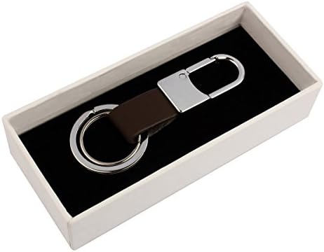 KDL Leather Keychain Premium Elegant Detachable Key Chain for Men and Woman, Present Gift (Brown2)