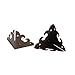 Uxcell a16062000ux0509 Corner PROTECTOR, Some Screws METAL Corner PROTECTOR Bronze Tone 12Pcs for Box Table
