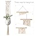 Mkono Macrame Plant Hanger Hanging Planter with Bead Wall Art Home Decor 46 inches