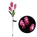 Samgo Outdoor Waterproof Solar Flower Battery Light Hyacinth for Garden, Balcony, Lawn Illumination (Pink)