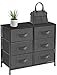 Sorbus Dresser with 6 Drawers - Chest Organizer Unit with Steel Frame Wood Top & Handle Easy Pull Fabric Bins for Clothes - Storage Furniture for Bedroom, Hallway, Living Room, Nursery & Closet