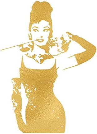Breakfast at Tiffany's Audrey Hepburn Inspired - Poster Print Photo Quality - Made in USA - Frame not included (8x10, Audrey Hepburn Gold)