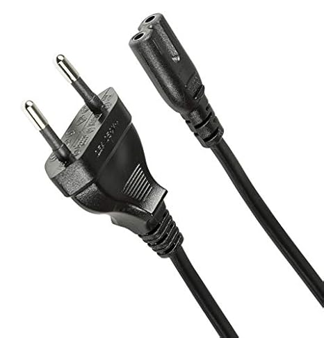 odedo® Netzkabel Euro Stecker -> Euro 8 Buchse schwarz 3,00 Meter, Eurostecker auf Kleingerätebuchse IEC C7, 3m, Power Cable 