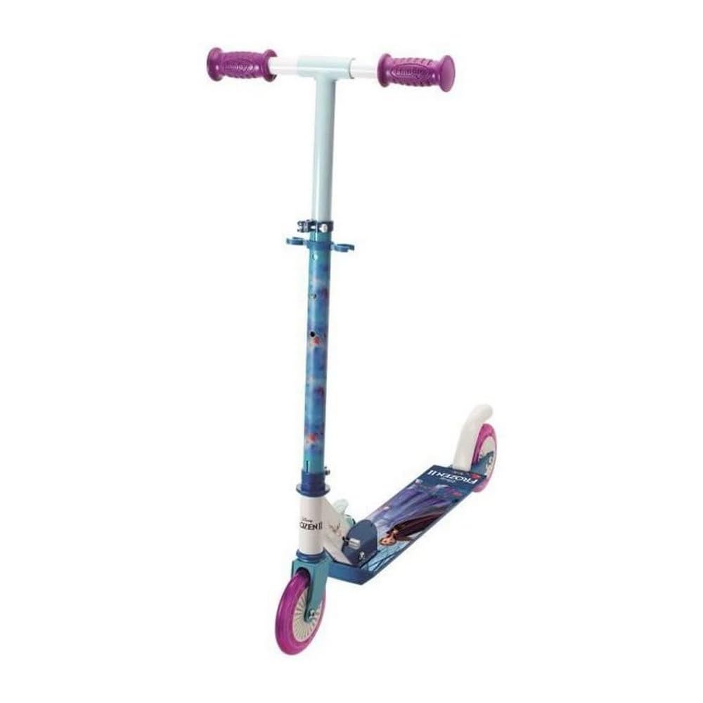 Smoby - Frozen - 2-Wheel Foldable Scooter - 3-Level Adjustable Handlebar - Silent Wheels - From 5 Years Old - Maximum Weight 50 Kgs