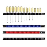 CASOMAN 4 pcs Screwdriver Organizer and Wrench Organizer, Hand Tool Holder, Plastic Rail Wrench Hanger with Clips