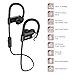 Bluetooth Headphones, iXCC Metal Wireless Sports Earphones With Mic, APT-X Stereo, V4.1, Multi-Point Pairing, Noise Cancellation, Sweatproof Earbuds for Workout 8 Hours Battery Headsets - Black
