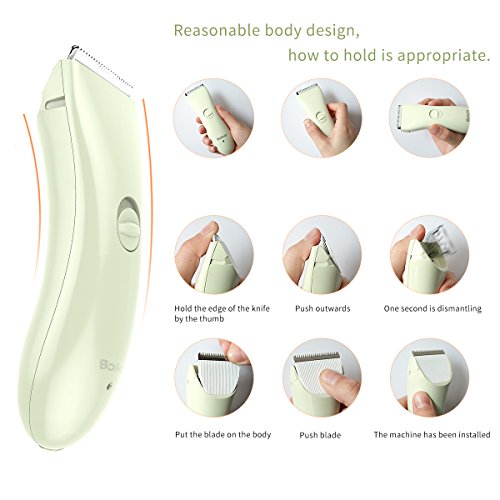 Electric Hair Clippers Set For Kids BOLOLO Cordless Waterproof Professional Baby Toddler Hair Cutting Trimmer Haircut Kit Quiet with Ceramic Blade Green Include 7 piece Tools