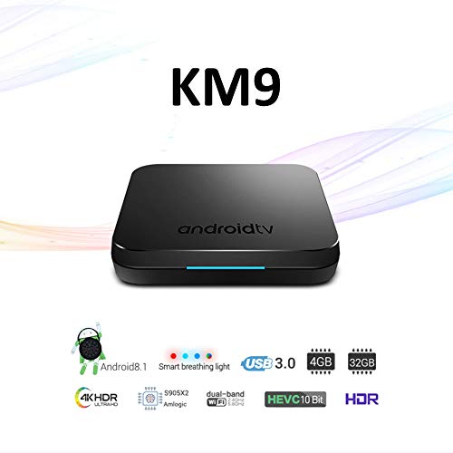 TUREWELL Android 8.1 tv Box, KM9 tv Box S905X2 Quad core 4GB LPDDR4 RAM 32GB ROM Media Player,4K 3D tv Box Supports 2.4G/5G Dual WiFi BT 4.1 Ethernet 10/100M with LED Indicator,IR Remote Control - Thumbnail 6