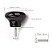 FatColo(TM) Ceramic Porcelain China Vintage Round Style Bedroom Door Cabinet Cupboard Drawer Knob Pull Handle (Button Shape/Black/Pack of 6)