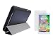 Black Slim Folding Folio Cover Case and Clear Screen Protector for Acer Iconia Tab 8 (Model A1-860 Only)