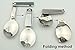 Maydahui 6 PCS Folding Spoon and Fork SUS 18/10（304）Stainless Steel Salad Spork Portable for Thermos and Travel
