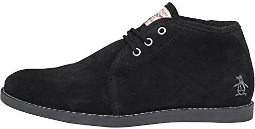 original penguin mens lawyer suede boots black