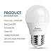 Acaxin A15 LED Light Bulb 6W 60 Watt Equivalent, A15 LED Lights,Non-Dimmable E26/E27 Medium Base Daylight 5000K 600 Lumen E26/E27 LED Bulb for Home Lighting,6 Pack