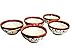 Cactus Canyon Ceramics VERY SMALL Spanish Terracotta 5-Piece VERY SMALL Mini-Bowl (Pinch Bowls) Set, White