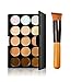 15 Colors Makeup Concealer Foundation Cream Cosmetic Palette Set Tools With Brush