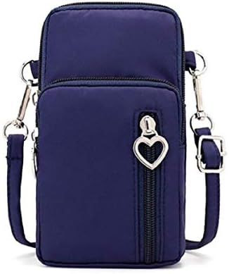 JUMISEE3-Layers Crossbody Bag Cellphone Pouch Armband Wallet Nylon Smartphone Purse