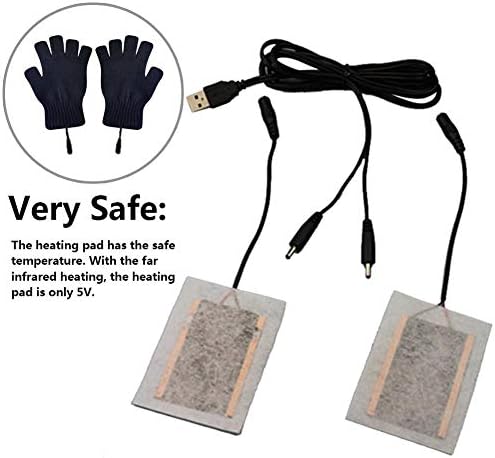加熱フィルム 電気布ヒーター グローブ用 Usb接続 ヒーターシート 5v 遠赤外線発熱 複合繊維製 Diy可能 手袋用 使用簡単 保温 2枚入り 快適 防寒 超人気 秋冬用 暖かい 温暖