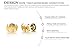 Fashion Earrings Titanium Steel Bat Gold/Black Stud Earrings for Women/Men