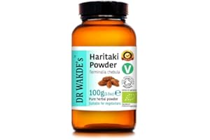 DR WAKDE's Organic Haritaki Powder (Hirda | Terminalia chebula) - 100g (3.5oz) | Pure, Raw & Dried Powder | Ayurvedic Herb | Vegan | Nothing Added, Nothing Removed | Same Day Dispatch