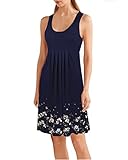 Kilig Summer Casual Loose Print Pleated Sleeveless Vest Dresses 