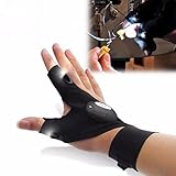 Fheaven Night Fishing Glove with LED Light Rescue Tools Outdoor Gear For Fishing, Hiking, Riding (B)
