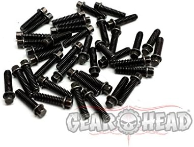 Gear Head RC M2 x 8mm Scale Hex Bolts, Black (40)