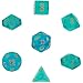 Chessex Dice: Polyhedral 7-Die Borealis Dice Set - Teal with Gold Numbers CHX-27486