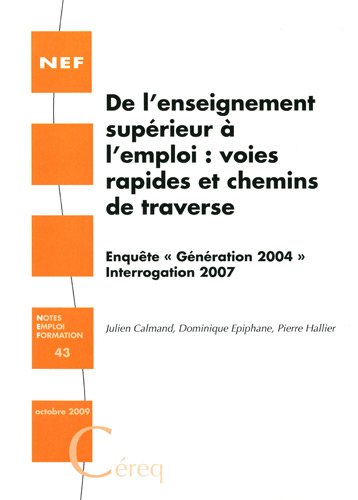De l'enseignement supérieur à l'emploi