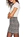 HaoDuoYi Womens High Waist Plaid Mini Bodycon Zipper Skirt