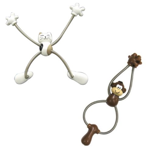 Wrapables Spider Magnet Set of 2- Cat & Monkey