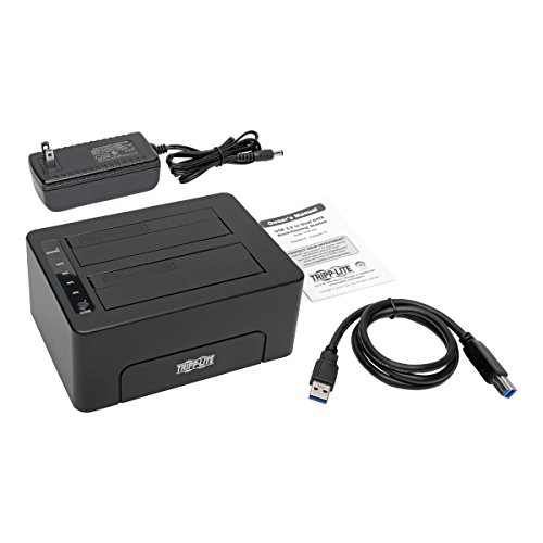 Tripp Lite USB 3.0 SuperSpeed to Dual SATA External Hard Drive Docking Station with Cloning for 2.5in or 3.5in HDD(U339-002)