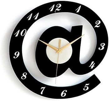 zhENfu Stylish Alphabet Decorative Wall Clocks - White + Black (1 x AA) Wall Clock