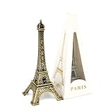 FCarolyn Paris Eiffel Tower Craft Art Statue Model Figurine Centerpiece Room Decor Jewelry Stand Holder,7.0 inch,Bronze