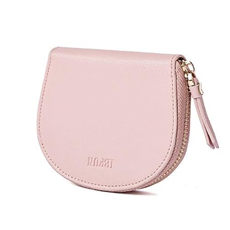Kreditkartenetui IBFUN Damen Echtes Leder Kartenetui RFID Wallet für Kreditkartenschutz Pink