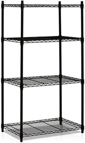 4-Tier Heavy-Duty Industrial Strength Black Wire Shelving