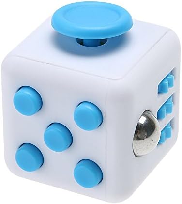 Fidget Galaxy Fidget Cube Fidget Dice Toy Relieves Stress, Anxiety, and Boredom and Improves Sensory for Children and Adults - Extra Durable Silicon Non-Plastic Twiddle Cube (Aqua)