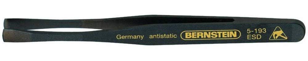 Bernstein 5-193 Plastic Forceps 120 mm Straight/Flat/Broad Points Conductive