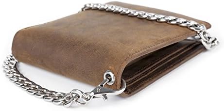 Kings Tailor Designer RFID Blocking Men's Leather Wallet and Chain, Biker's Wallet