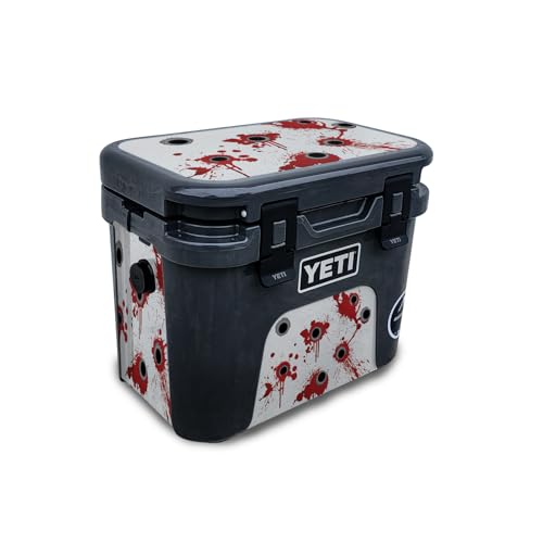Skin Compatible with Yeti Roadie 15 Hard Cooler - Bullet Holes - Premium 3M Vin…