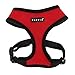 Puppia Soft Dog Harness No Choke Over-The-Head Triple Layered Breathable Mesh Adjustable Chest Belt and Quick-Release Buckle, Red, X-Large