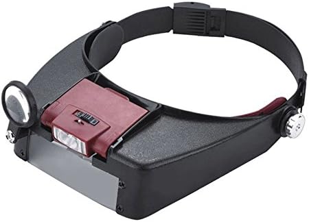 Nument Helmet Magnifier Magnifying Glass Loupe With Lamp Lens (1.5X 3X 8.5X 10X ) Automatic Boosting Device