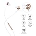 Miger in-Ear Wired Earphones, Noise Isolating Sweatproof Earbuds Headphones Built-in Mic for Running Jogging Gym Workout(Gold)