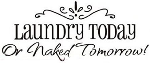 Naza Shop DIY Removable Laundry Room Quote Decal Art Vinyl Wall Sticker Paper Lettering Black