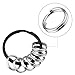 EBOOT 100 Pieces Split Rings Set Mini Key Chain Ring Metal Key Rings, Silvery (0.39 Inch)